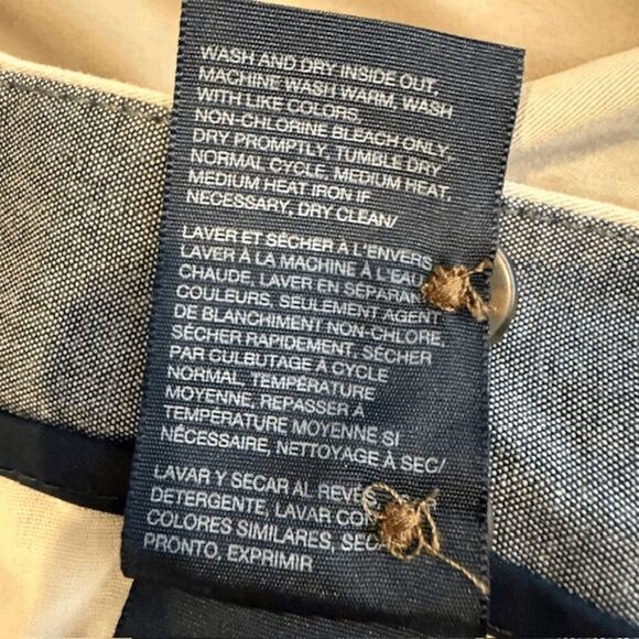 Tommy Hilfiger Tailored Fit Chino Gray Flat Front Trousers Pants Size 38x34 - Picture 9 of 14